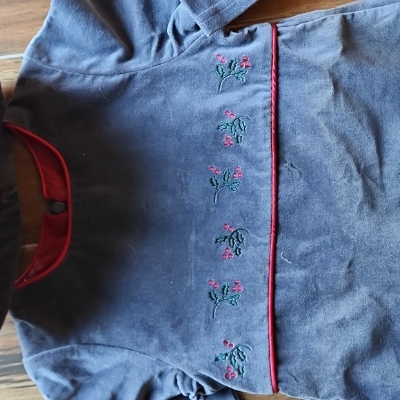 NWT 24 mos Grey Velvet Dress with Hat - Picture 4 of 16
